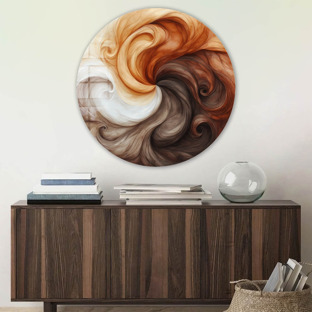 Artronauts Glass Print Tail Harmony - Rounded Glass Wall Art