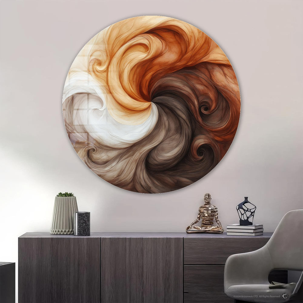 Artronauts Glass Print Tail Harmony - Rounded Glass Wall Art