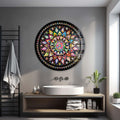 Artronauts Glass Print Floral Spiral - Rounded Glass Wall Art
