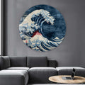 Artronauts Glass Print Kanagawa Waves - Rounded Glass Wall Art