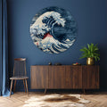 Artronauts Glass Print Kanagawa Waves - Rounded Glass Wall Art