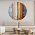 Artronauts Glass Print Rustic Woods - Rounded Glass Wall Art