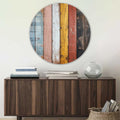 Artronauts Glass Print Rustic Woods - Rounded Glass Wall Art