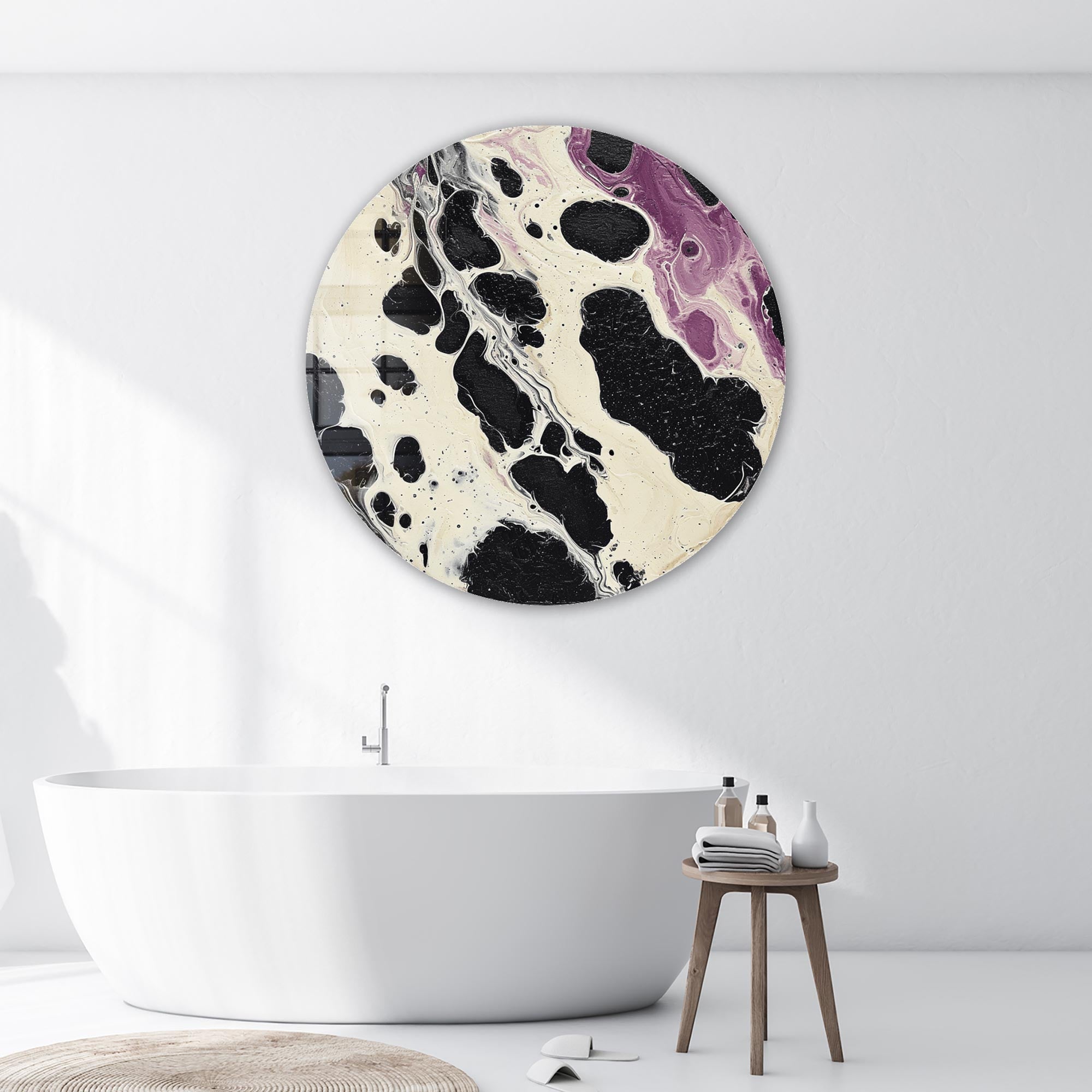 Eclipse Swirl - Rounded Glass Wall Art