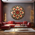 Artronauts Glass Print Vintage Rose - Rounded Glass Wall Art