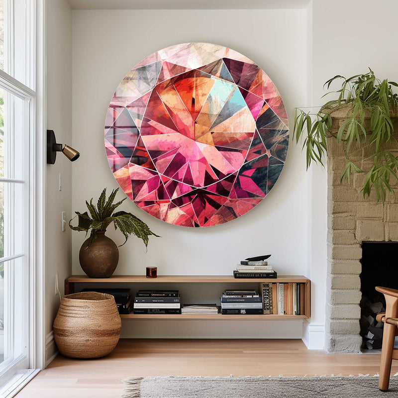 Artronauts Glass Print 32 Shades of Pink - Rounded Glass Wall Art