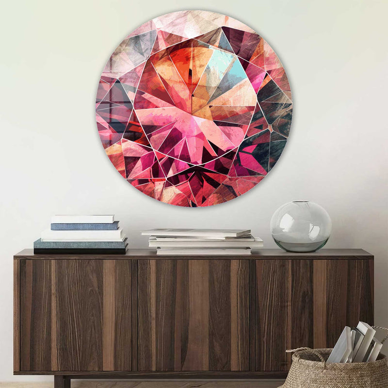 Artronauts Glass Print 32 Shades of Pink - Rounded Glass Wall Art