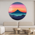 Artronauts Glass Print Layers of Sunset - Rounded Glass Wall Art