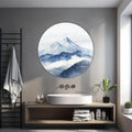Artronauts Glass Print Layers of Blue - Rounded Glass Wall Art