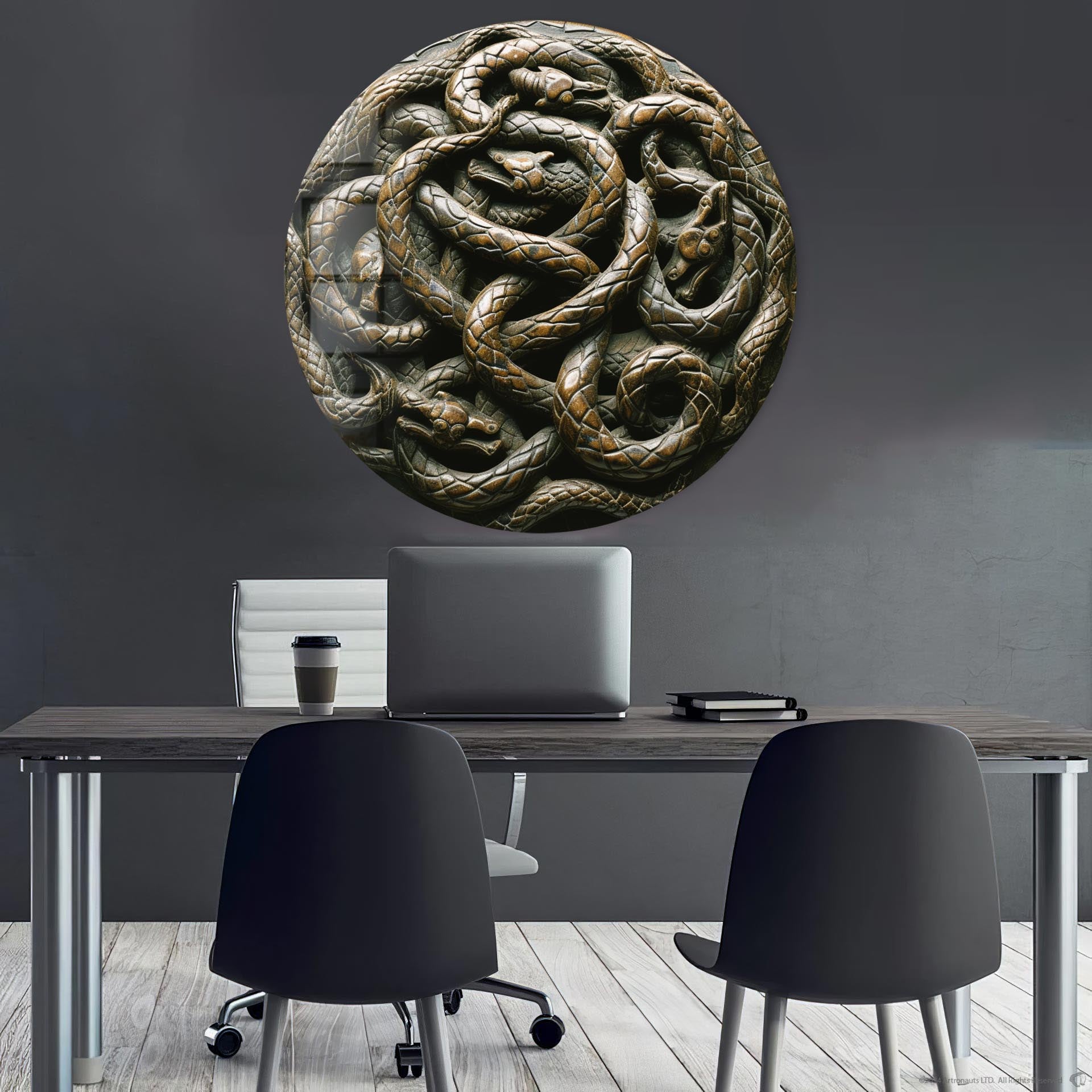 Ragnar's End - Rounded Glass Wall Art