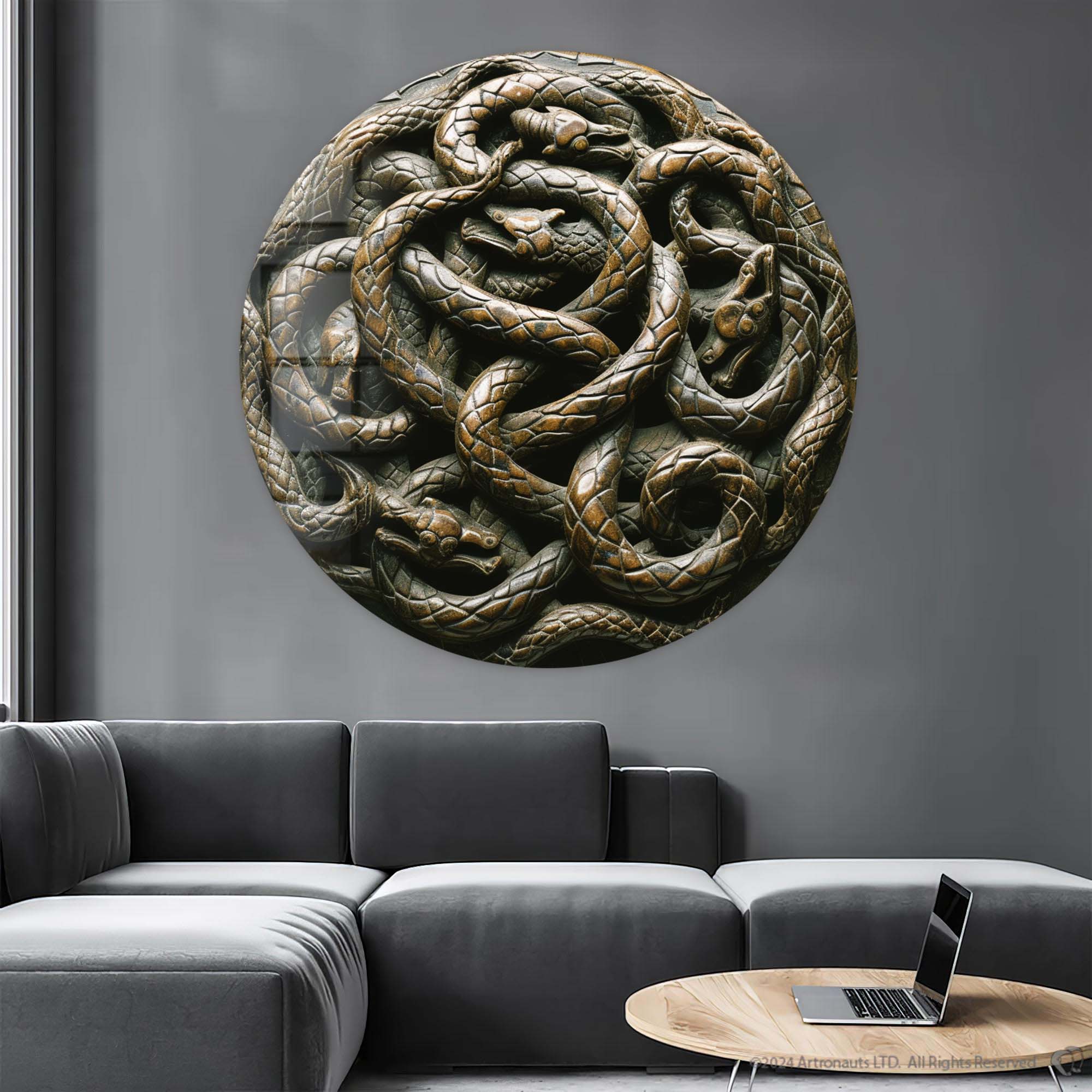 Ragnar's End - Rounded Glass Wall Art