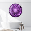 Artronauts Glass Print Purple Flower - Rounded Glass Wall Art