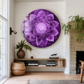 Artronauts Glass Print Purple Flower - Rounded Glass Wall Art