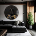 Artronauts Glass Print Marcus Aurelius Stoicism - Rounded Glass Wall Art