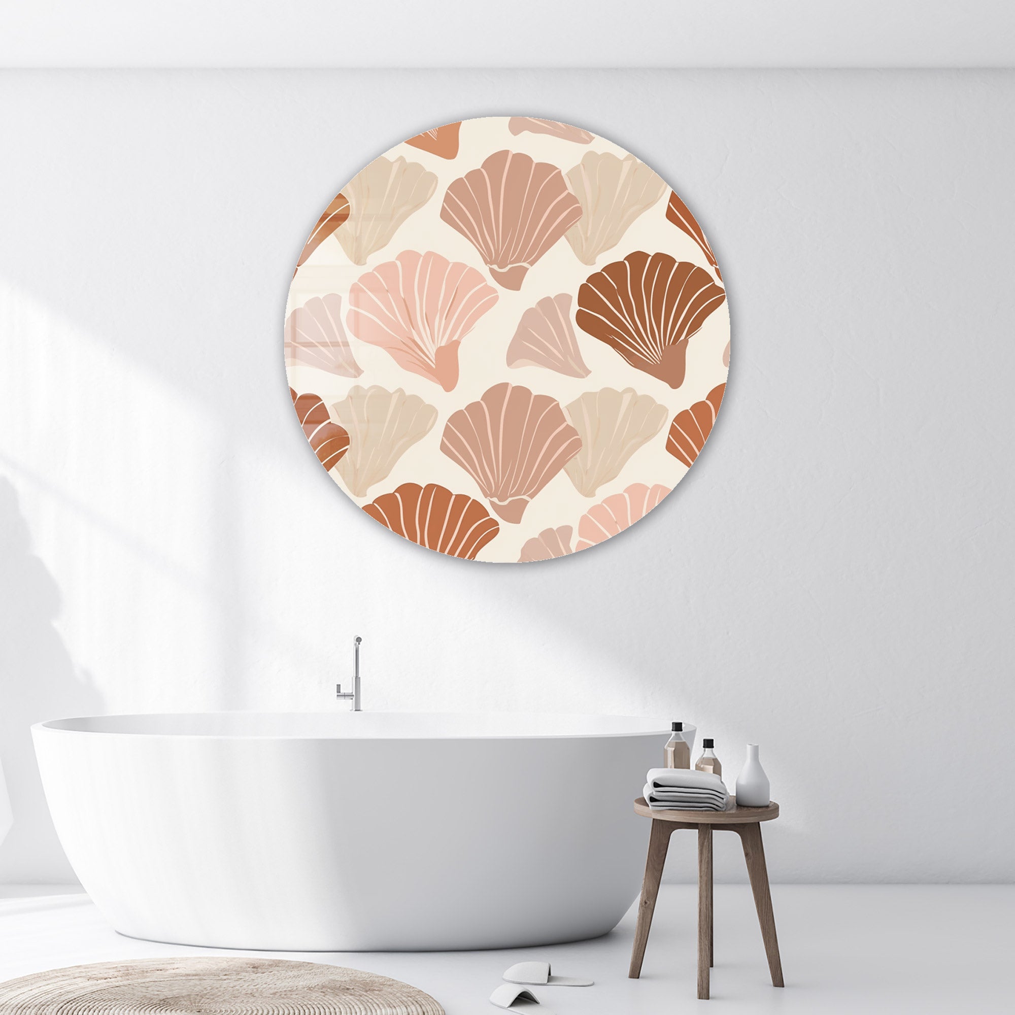 Oysterland - Rounded Glass Wall Art