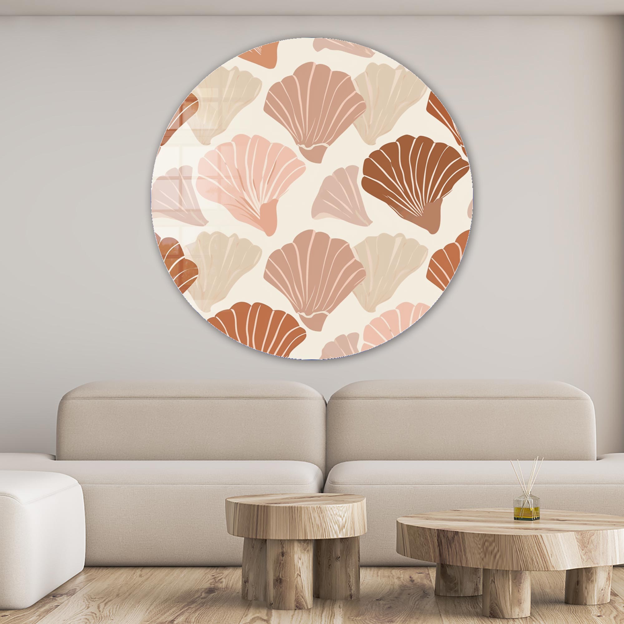 Oysterland - Rounded Glass Wall Art