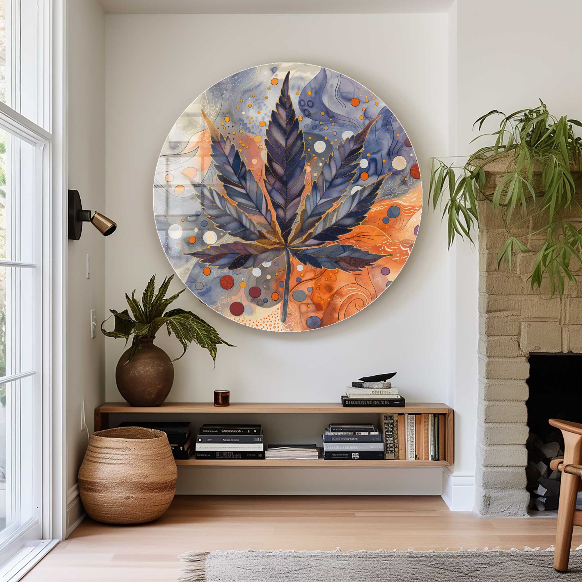 Leaf - Rounded Glass Wall Art