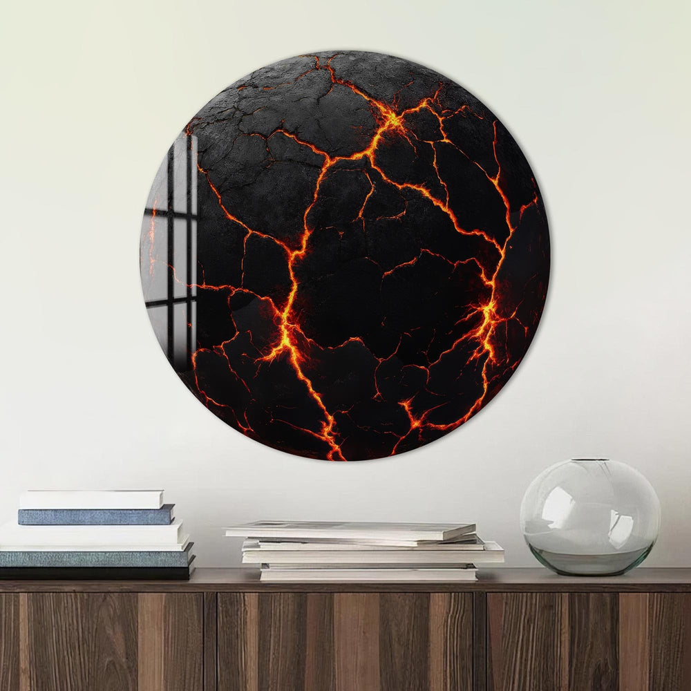 Artronauts Glass Print The Lava - Rounded Glass Wall Art