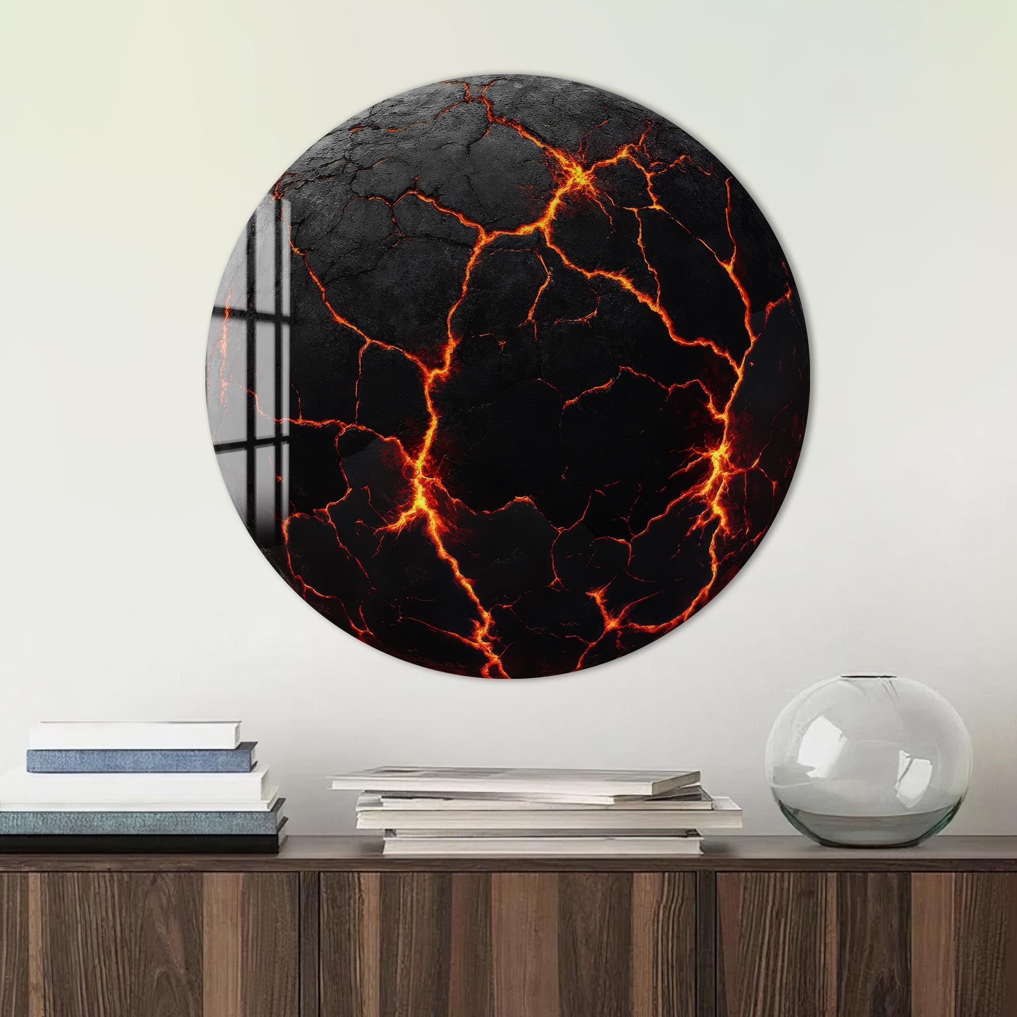 The Lava - Rounded Glass Wall Art