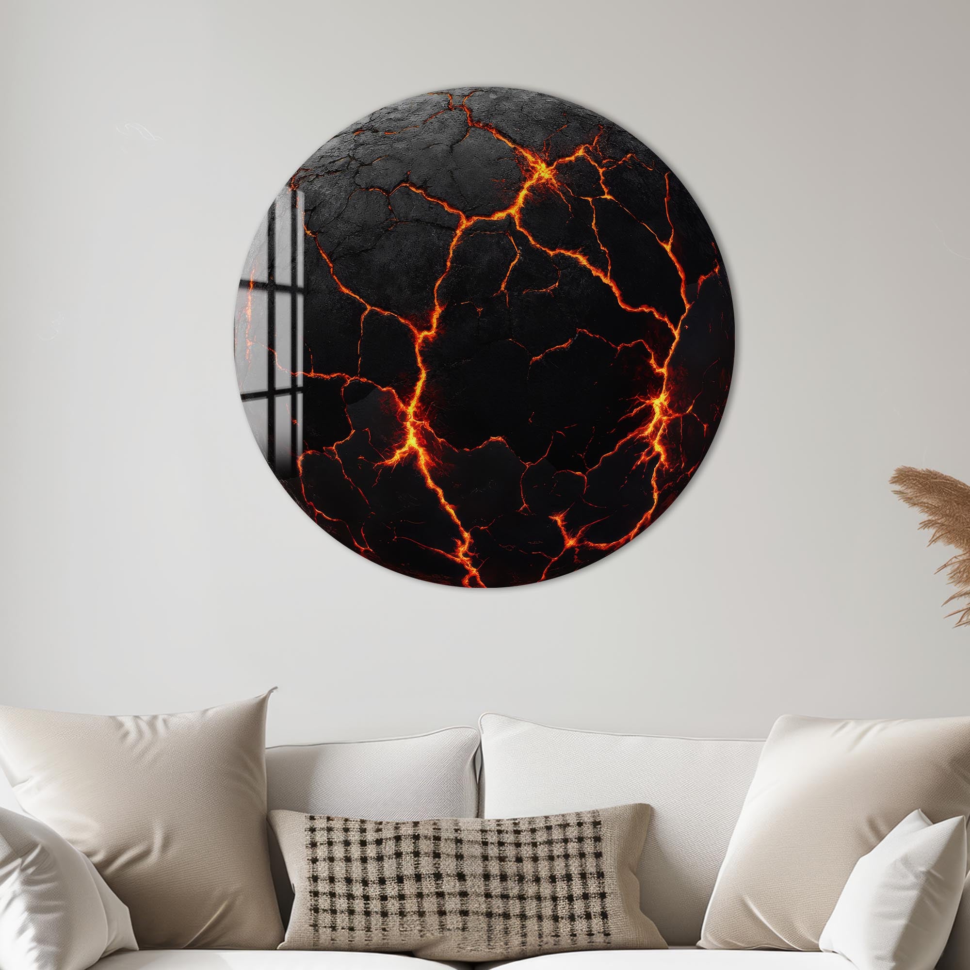 The Lava - Rounded Glass Wall Art