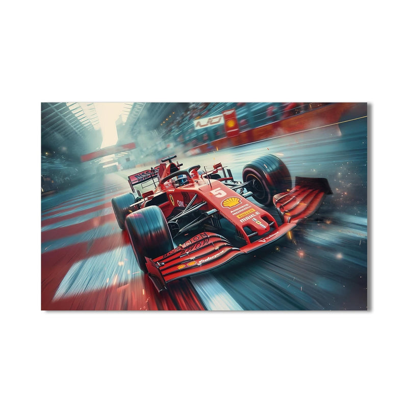 Artronauts Glass Print Formula Racing Car –Tempered Glass Wall Art