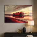 Artronauts Glass Print Red Supercar –Tempered Glass Wall Art