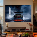 Artronauts Glass Print Rear View GT Race Car –Tempered Glass Wall Art