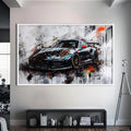 Artronauts Glass Print S | 72x46 cm | 28.3"x18.1" / White Abstract Supercar Power – Contemporary Glass Wall Art