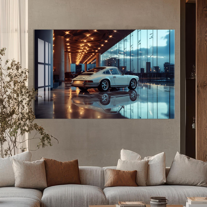 Artronauts Glass Print Vintage Sports Car-Tempered Glass Wall Art