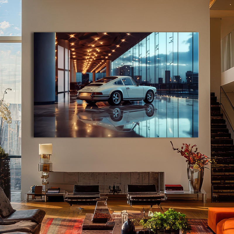 Artronauts Glass Print Vintage Sports Car-Tempered Glass Wall Art