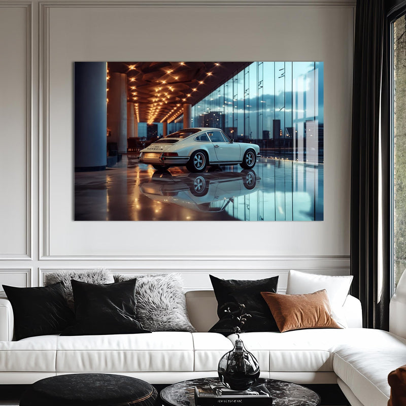 Artronauts Glass Print Vintage Sports Car-Tempered Glass Wall Art