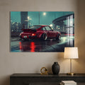 Artronauts Glass Print Red Classic Sports Car-Tempered Glass Wall Art