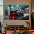 Artronauts Glass Print Red Classic Sports Car-Tempered Glass Wall Art