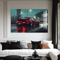 Artronauts Glass Print Red Classic Sports Car-Tempered Glass Wall Art