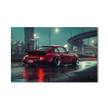 Artronauts Glass Print Red Classic Sports Car-Tempered Glass Wall Art