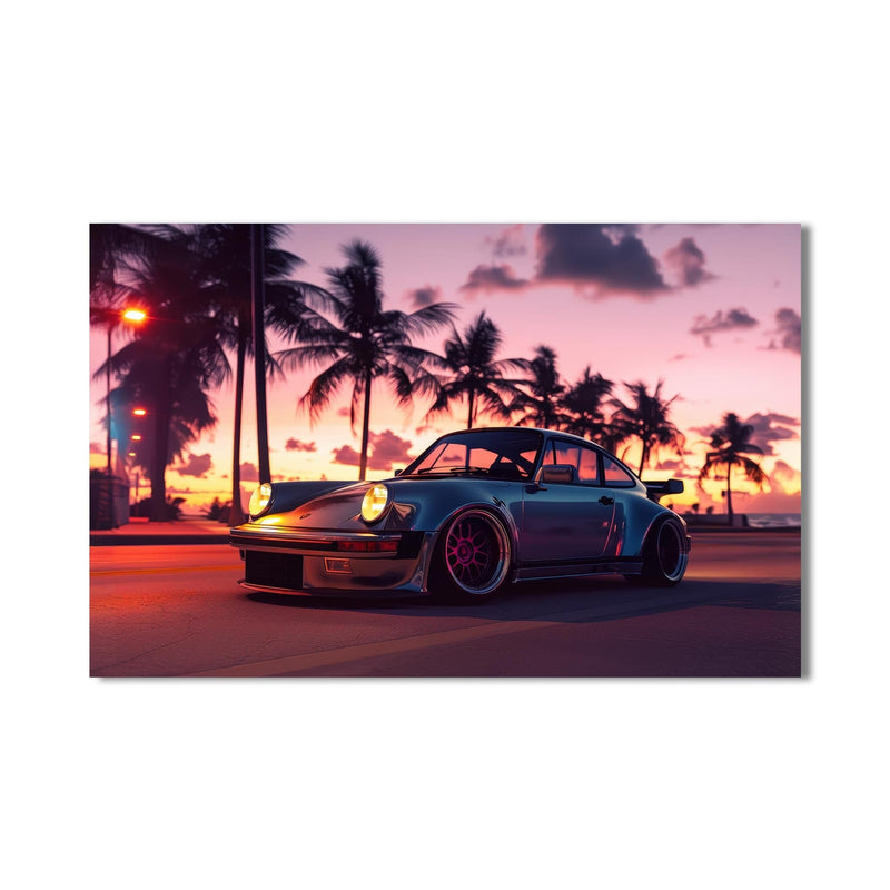 Artronauts Glass Print Retro Sports Car-Tempered Glass Wall Art