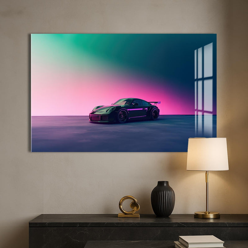 Artronauts Glass Print Minimalist Sports Car-Tempered Glass Wall Art