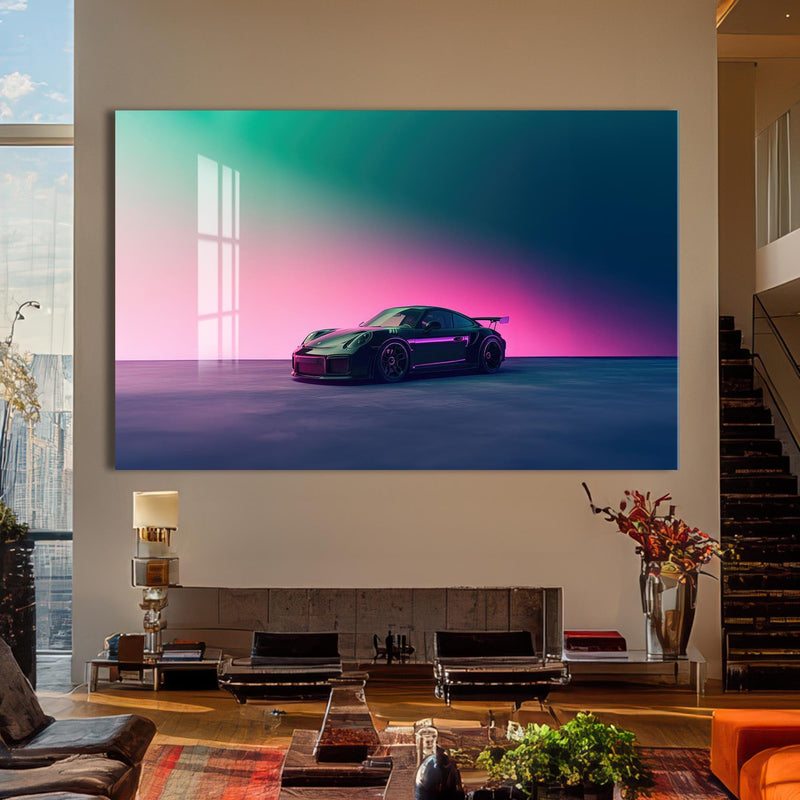 Artronauts Glass Print Minimalist Sports Car-Tempered Glass Wall Art