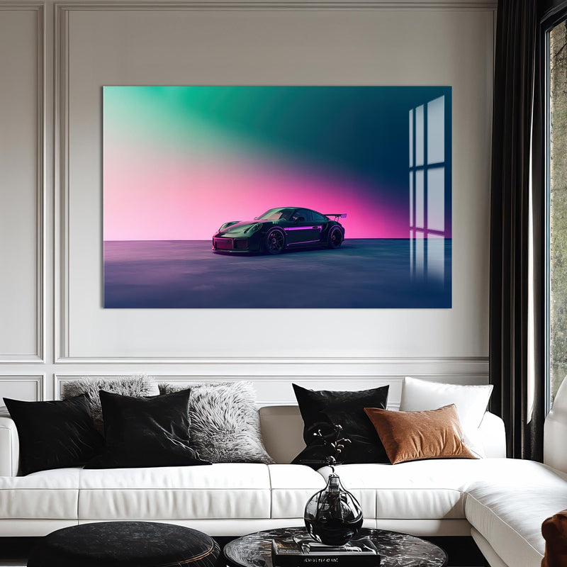 Artronauts Glass Print Minimalist Sports Car-Tempered Glass Wall Art