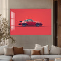 Artronauts Glass Print Red Icon Classic Sports Car-Tempered Glass Wall Art
