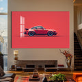 Artronauts Glass Print Red Icon Classic Sports Car-Tempered Glass Wall Art