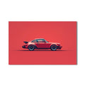 Artronauts Glass Print Red Icon Classic Sports Car-Tempered Glass Wall Art