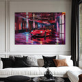 Artronauts Glass Print Luxury Red Supercar – Modern Automotive Glass Art