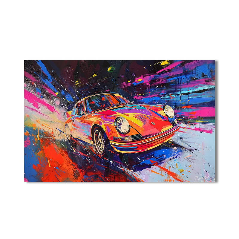 Artronauts Glass Print Colour Burst Classic – Retro Car Glass Wall Art