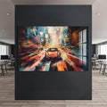 Artronauts Glass Print Urban Motion Drive – Abstract City Car Glass Art