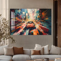 Artronauts Glass Print Urban Motion Drive – Abstract City Car Glass Art