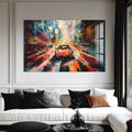 Artronauts Glass Print Urban Motion Drive – Abstract City Car Glass Art