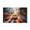 Artronauts Glass Print Urban Motion Drive – Abstract City Car Glass Art