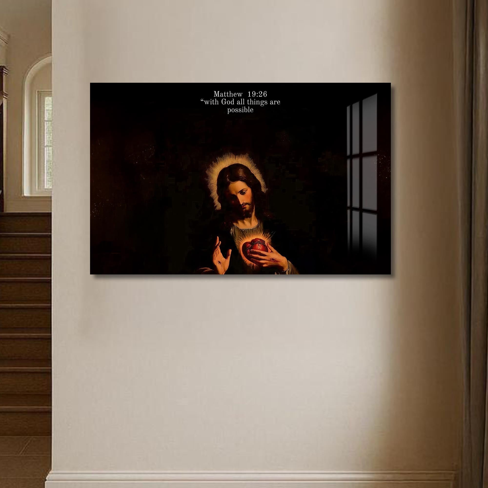 Artronauts Glass Print Matthew 19– Christian Tempered Glass Wall Art