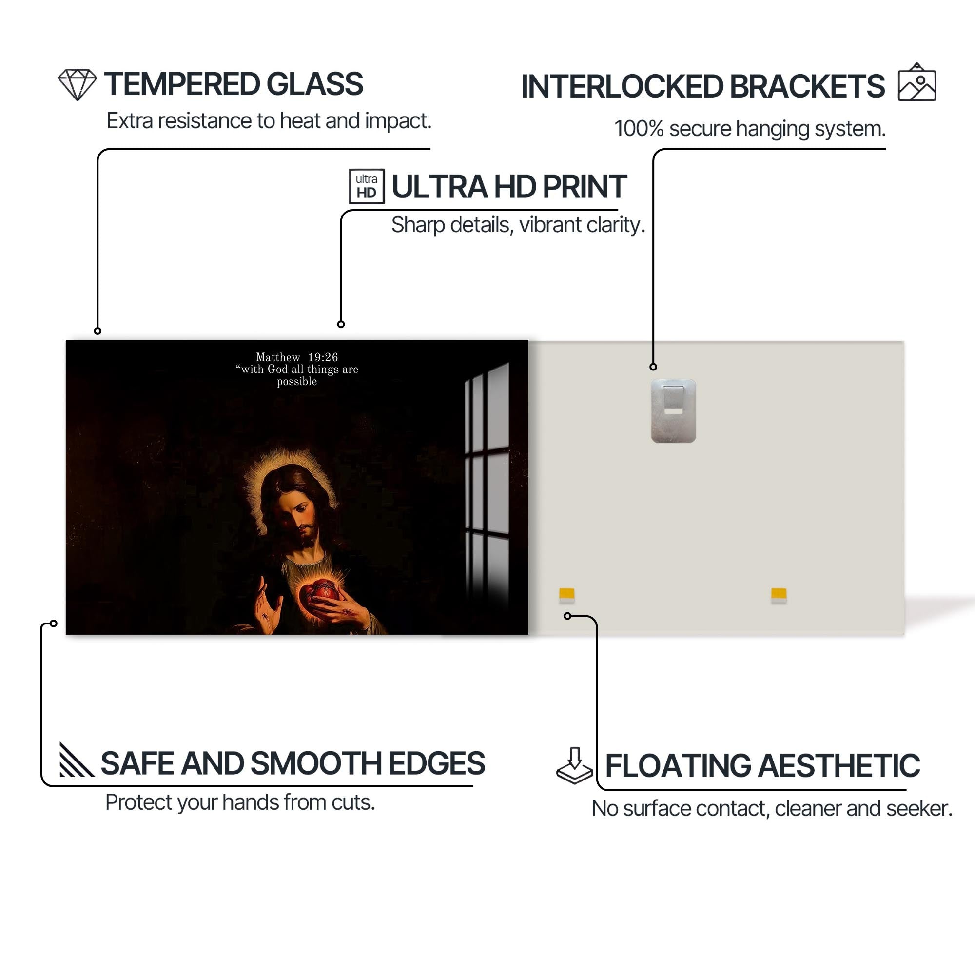 Artronauts Glass Print Matthew 19– Christian Tempered Glass Wall Art